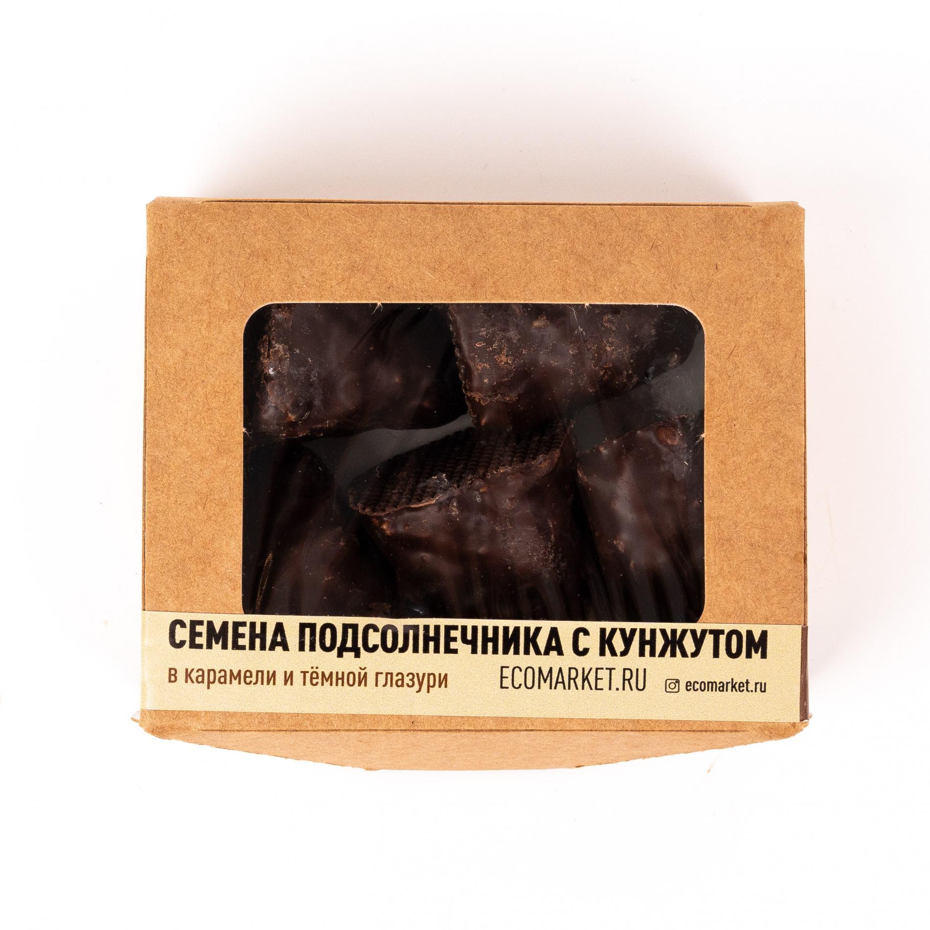 

Семена подсолнечника с кунжутом в карамели и тёмной глазури ~ 135 г