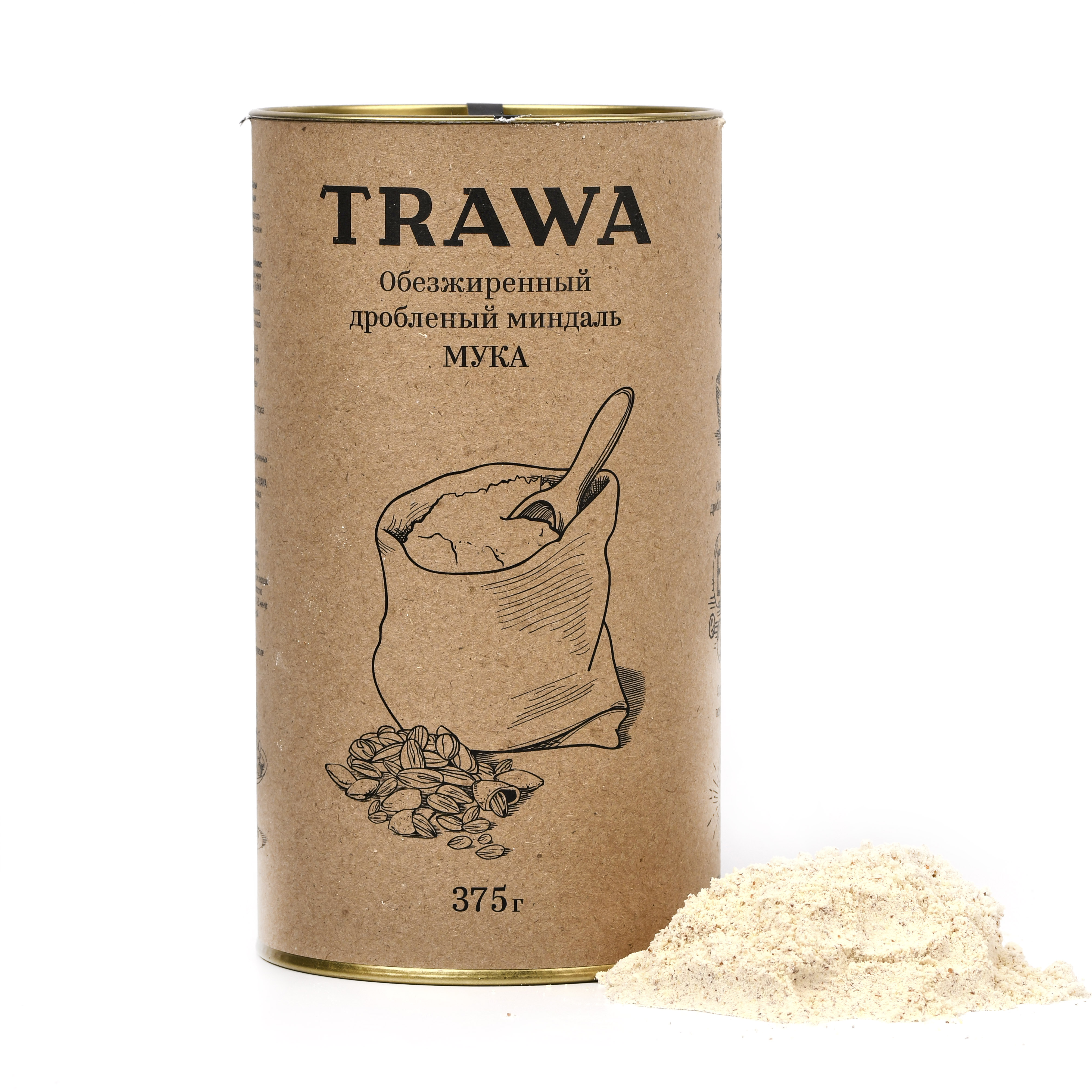 Обезжиренный и дробленый миндальный орех, Trawa - 375 г