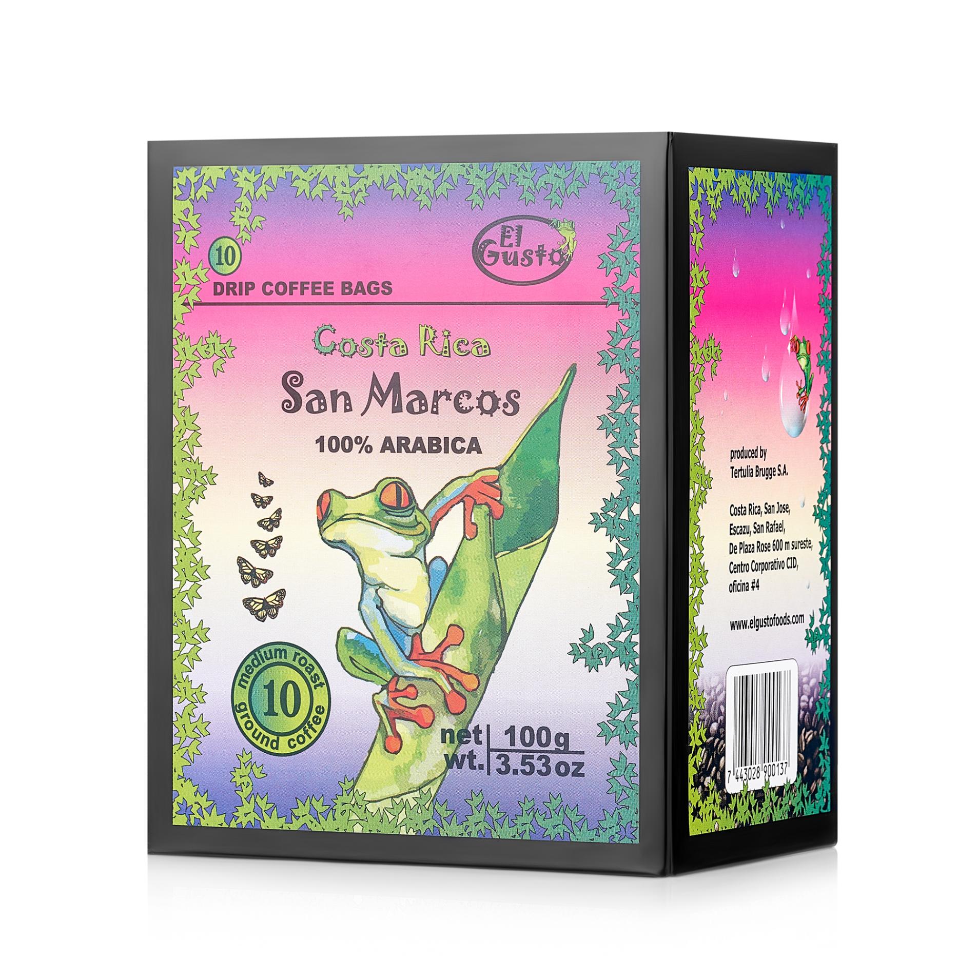 Кофе молотый San Marcos Tarazzu в фильтр-пакетах, El Gusto - 100 г