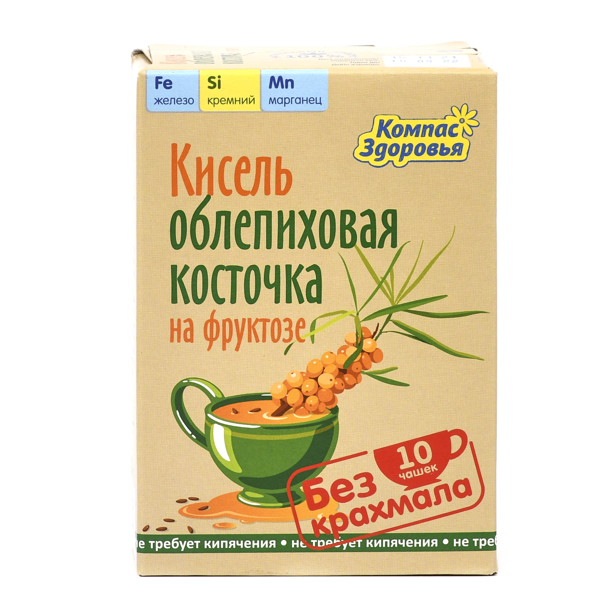

Кисель овсяно-льняной заварной Облепиховая косточка с фруктозой - 150 г