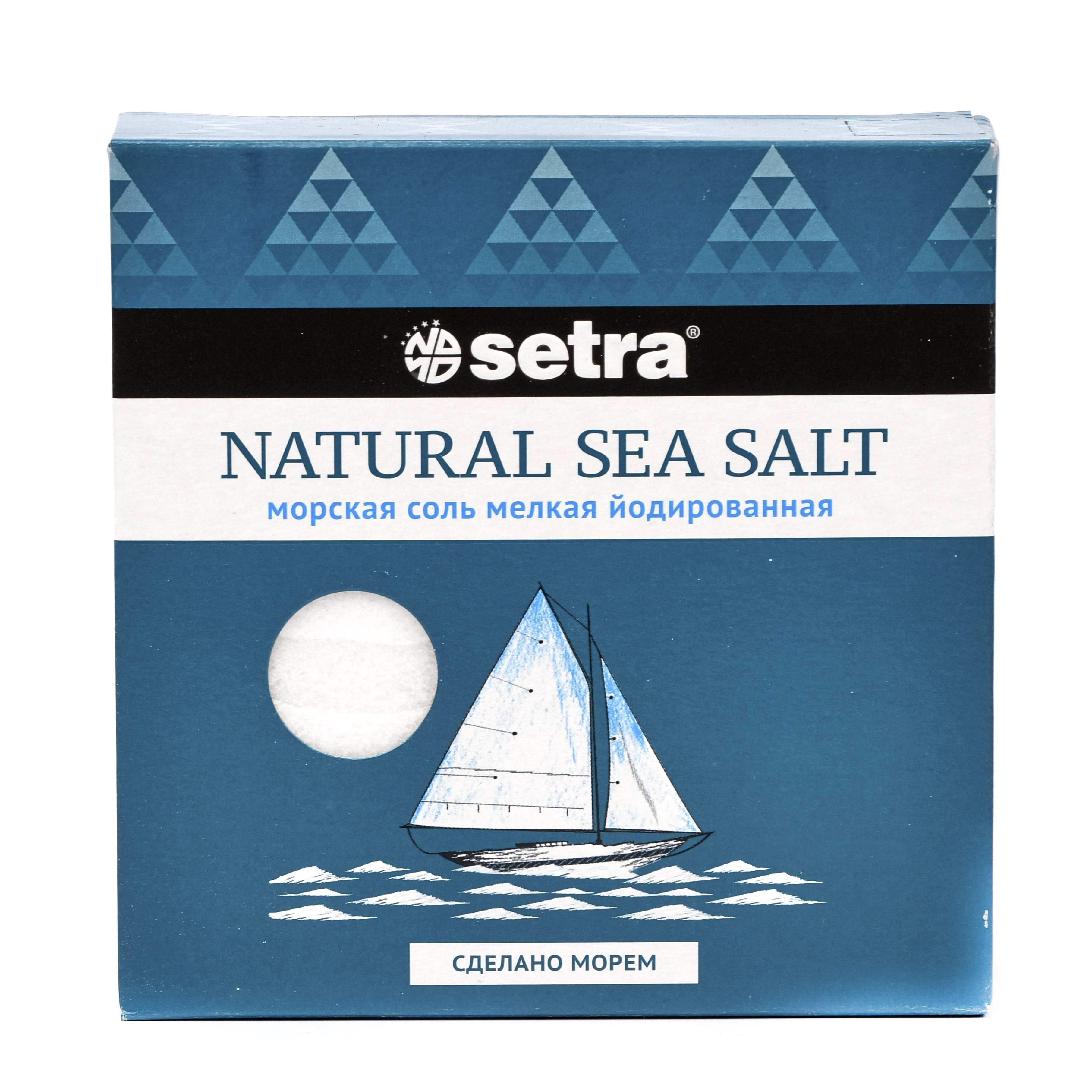 Соль морская пищевая мелкая йодированная, Setra - 500 г