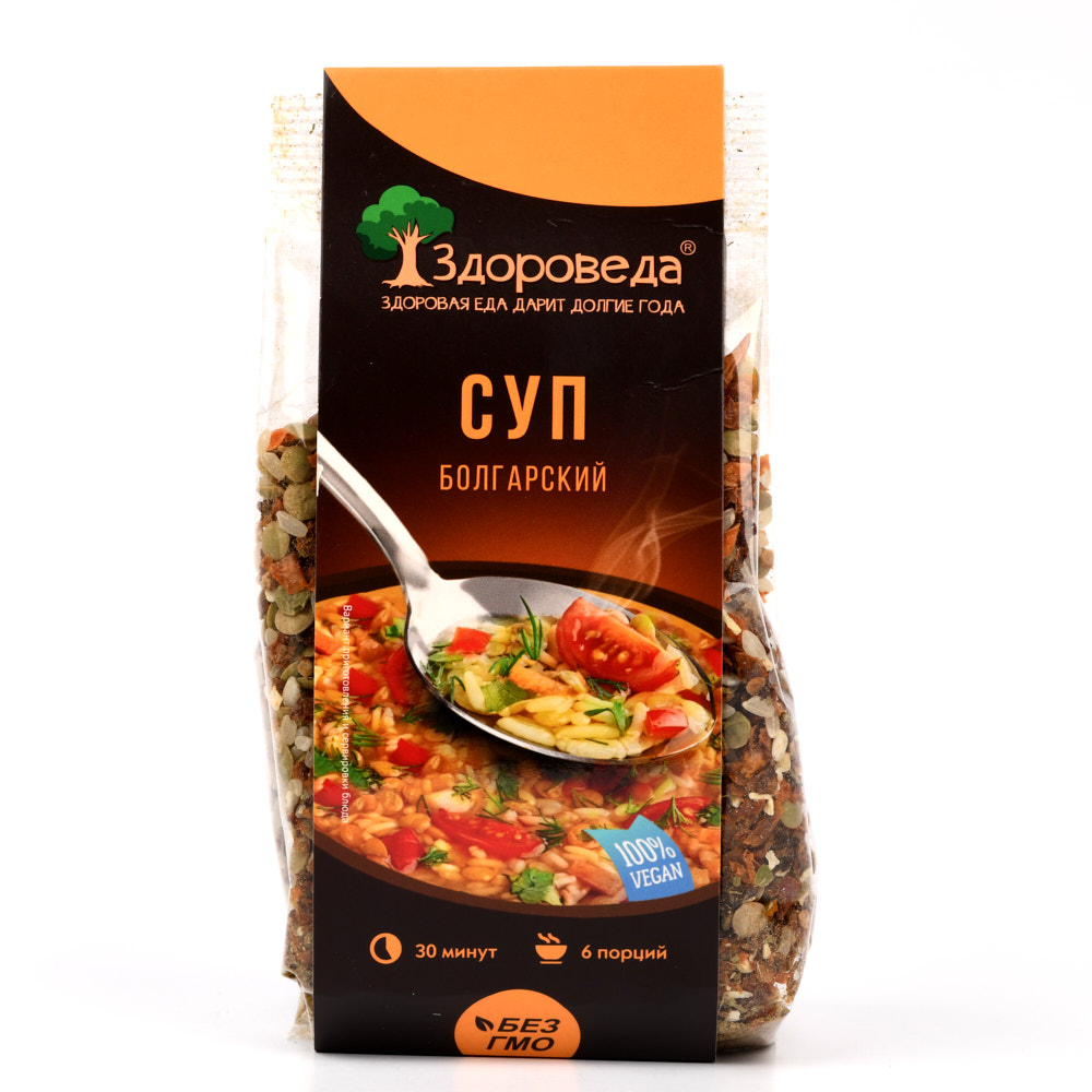 Суп болгарский с зеленой чечевицей, помидорами и сельдереем, Здороведа - 250 г