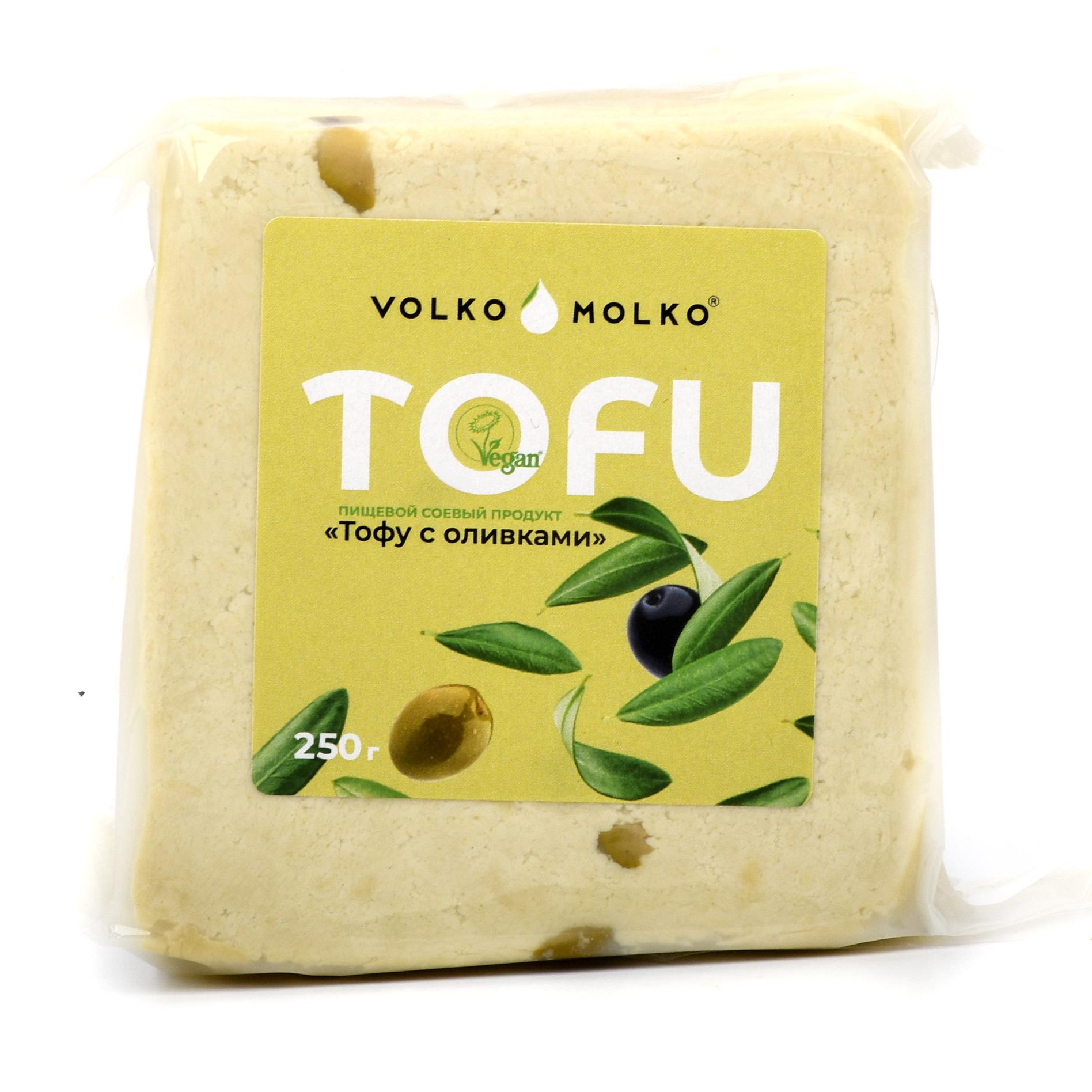 Сыр веганский Тофу с оливками, Volko Molko - 250 г