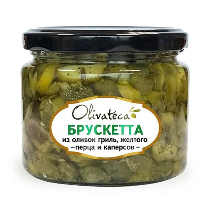 Брускетта из оливок гриль, желтого перца и каперсов купить с доставкой ...