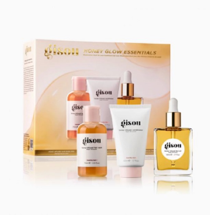 Glow essentials. Набор для волос Gisou. Gisou Honey Infused hair Oil. Gisou масло для волос. Ананас Honey Glow.