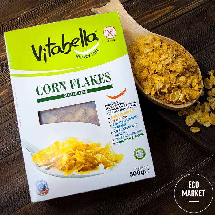 Кукурузные безглютеновые хлопья Corn Flakes Vitabella ~ 300 гр.