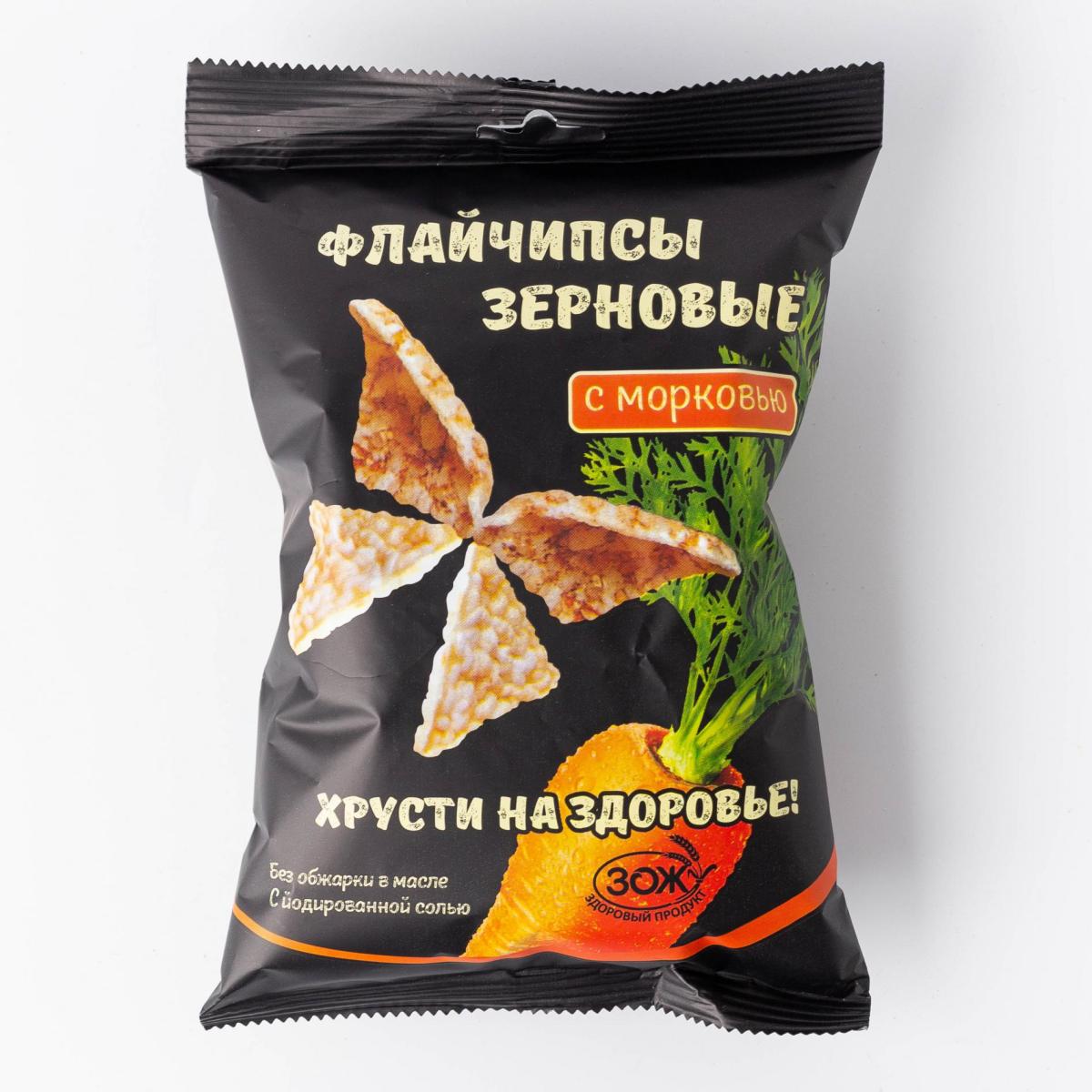 

Флайчипсы зерновые с морковью - 40 г