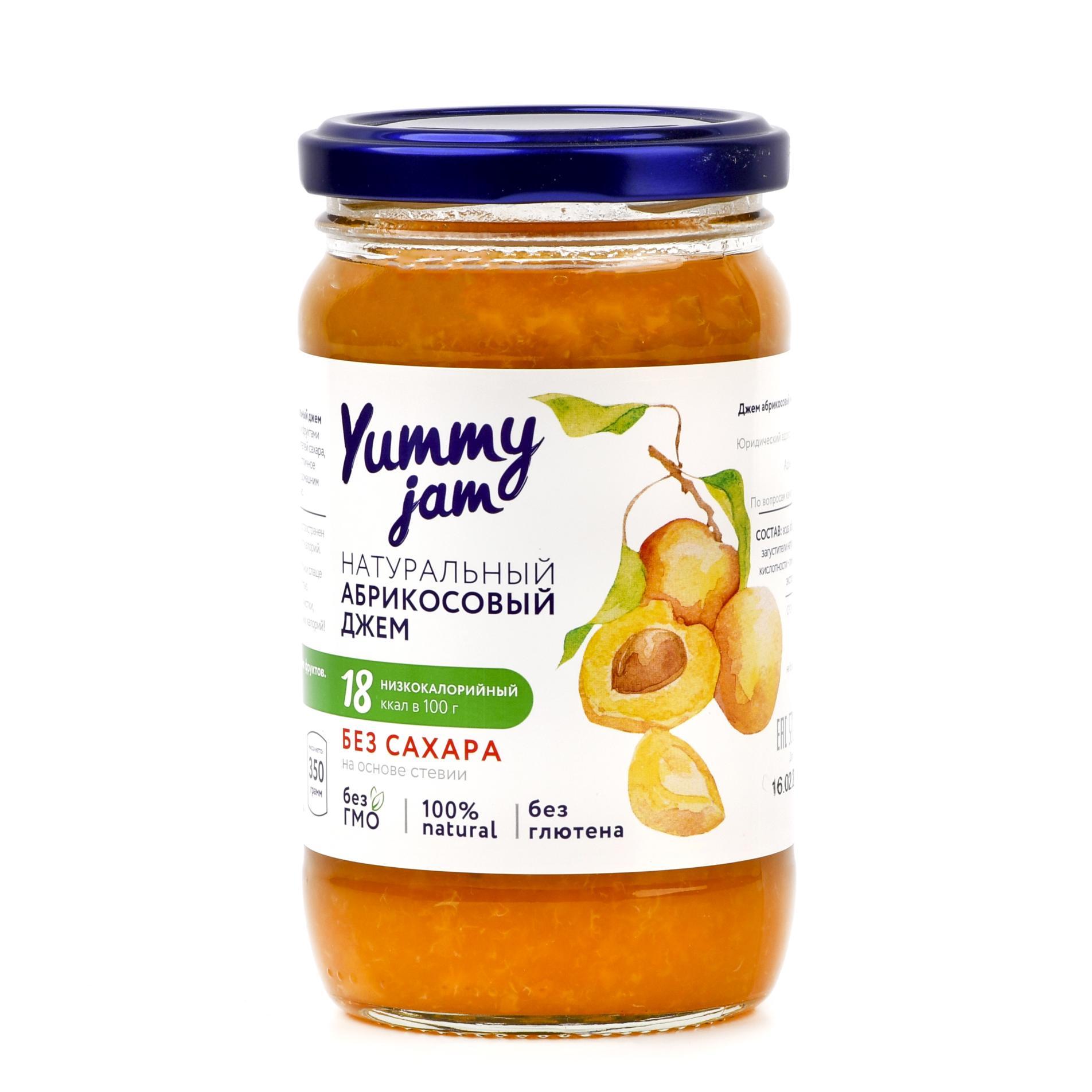 

Натуральный абрикосовый джем, Yummy Jam - 350 г