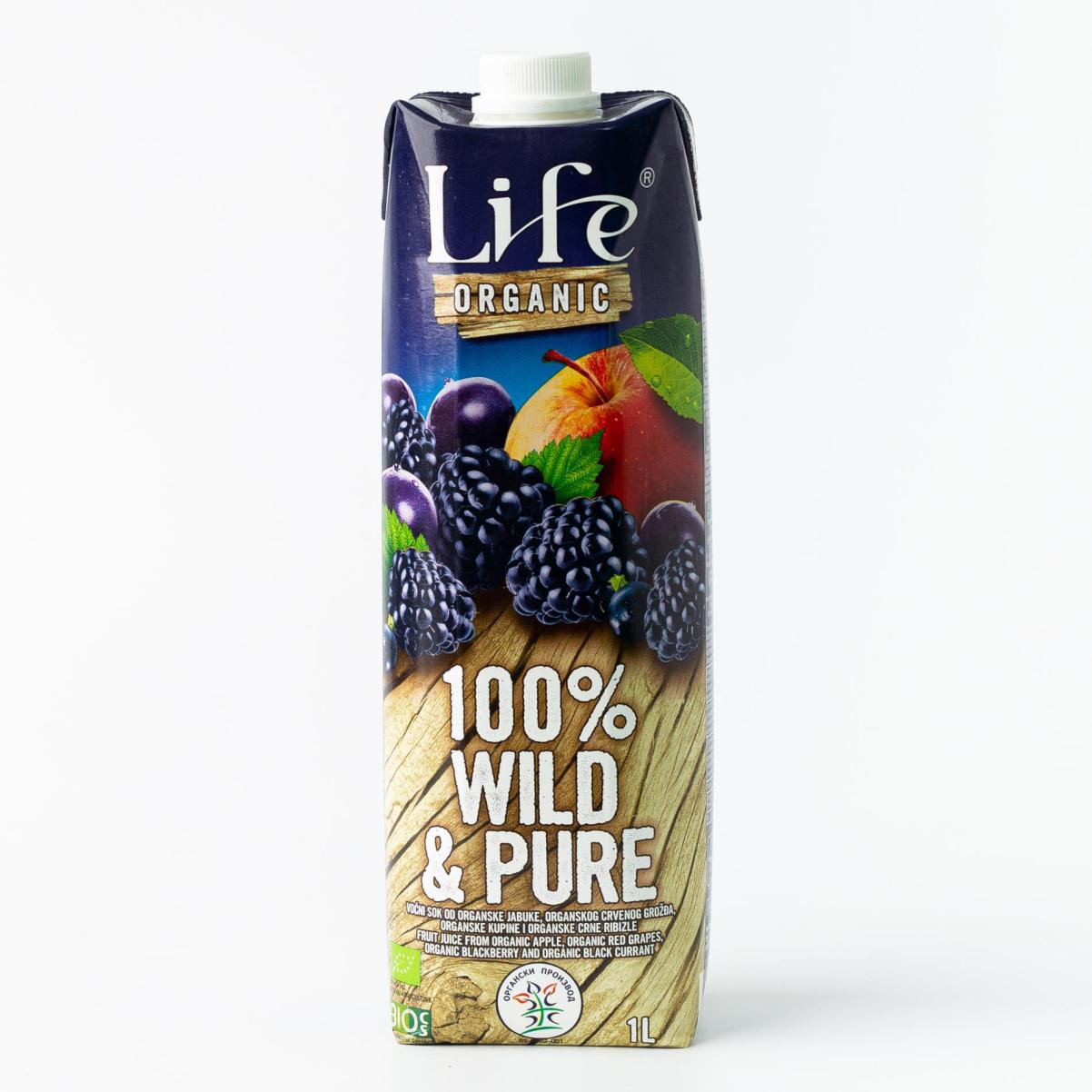 Сок мультифруктовый Wild & Pure БИО, Life Premium ~ 1 л.