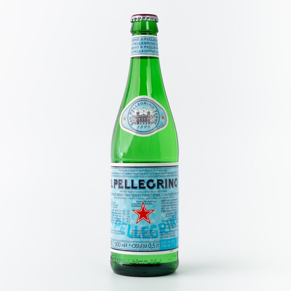 

Минеральная вода S. Pellegrino газированная, стекло ~ 500 мл