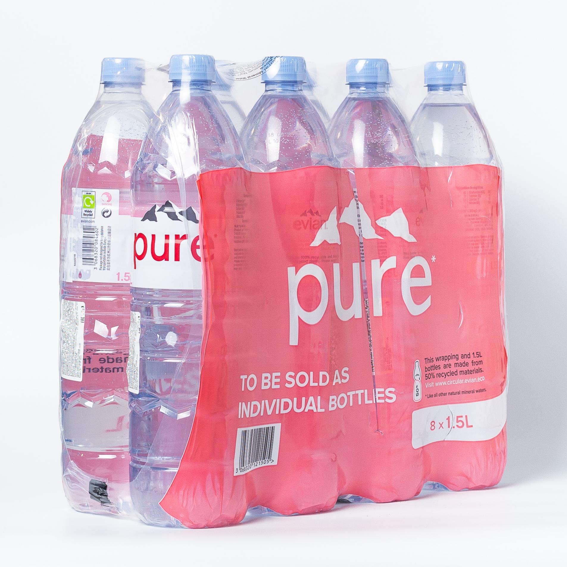 

Вода минеральная Evian негазированная, упаковка 8 шт - 1,5 л