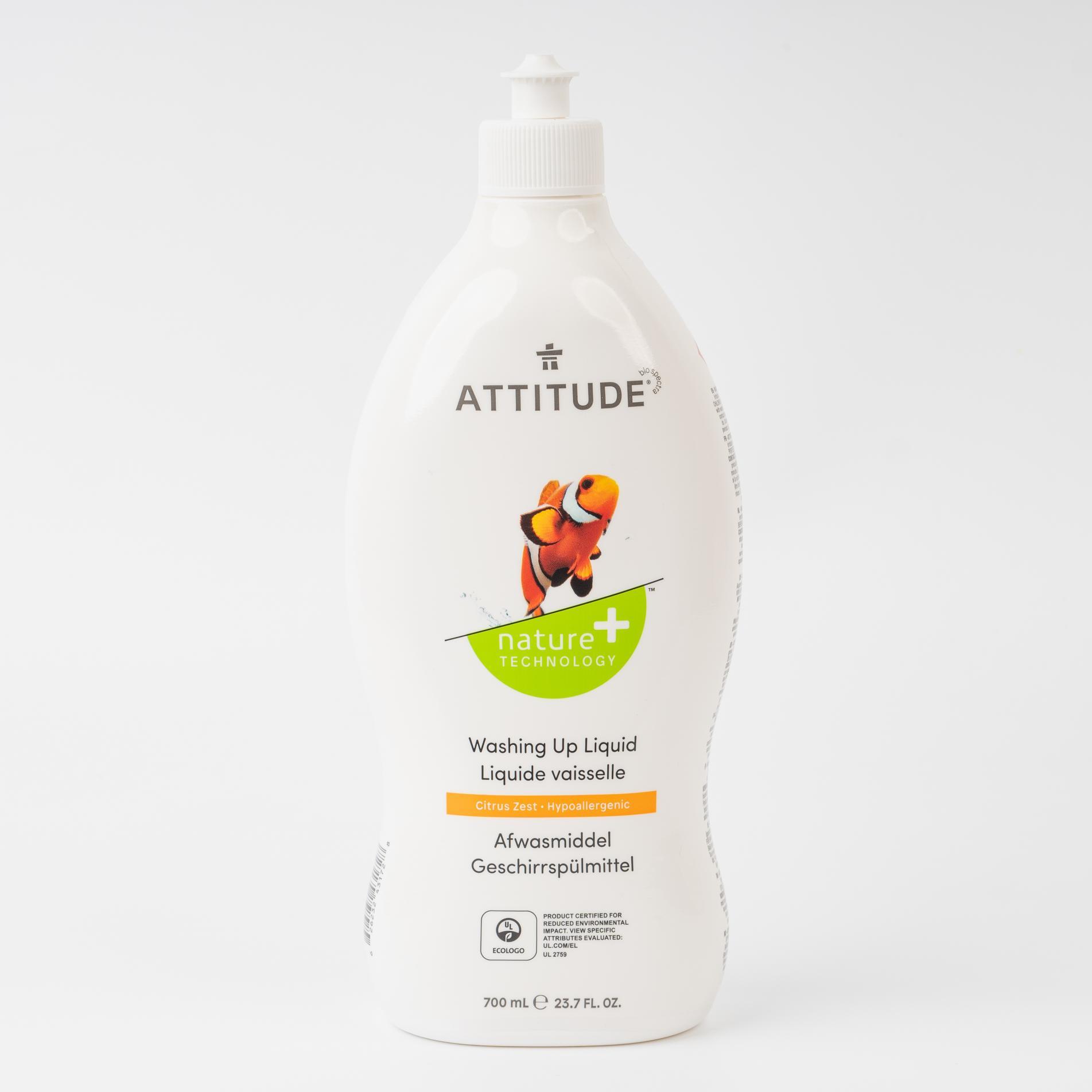 

Средство для мытья посуды Citrus Zest гипоаллергенный, ATTITUDE - 700 мл, Канада